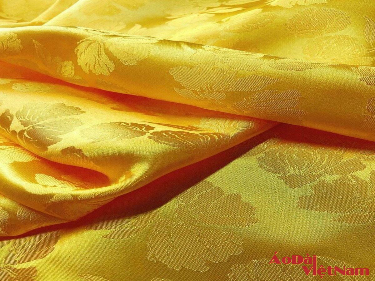 Vải Lụa Nha Xá Hoa Bèo Vàng
