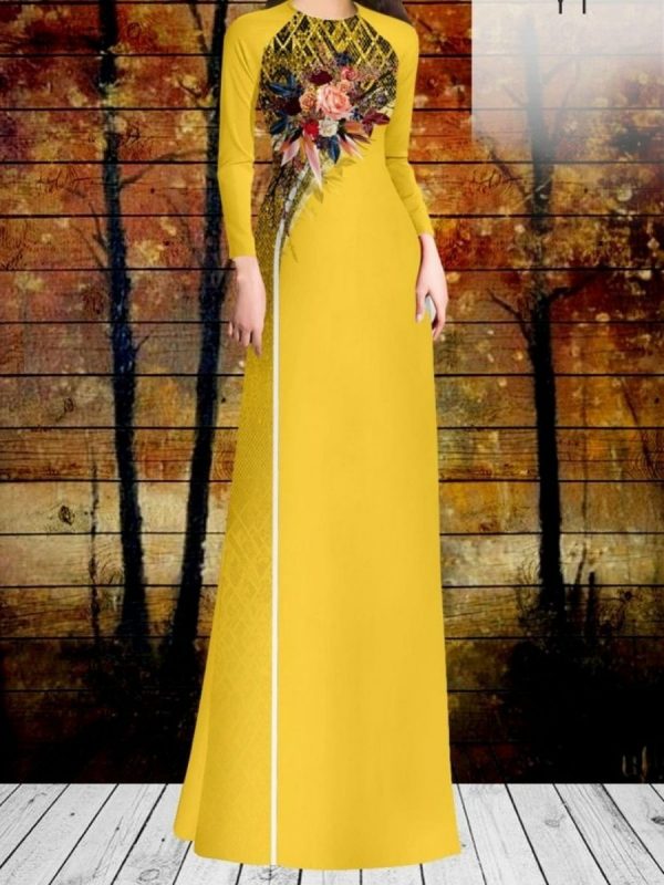 Áo dài lụa cách tân mẫu 04 - Store Kim Ngọc