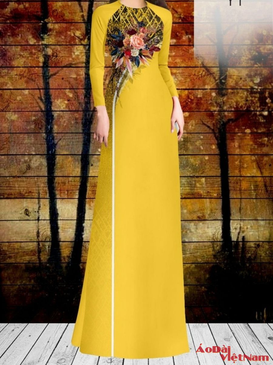 Áo dài lụa cách tân mẫu 04 - Store Kim Ngọc