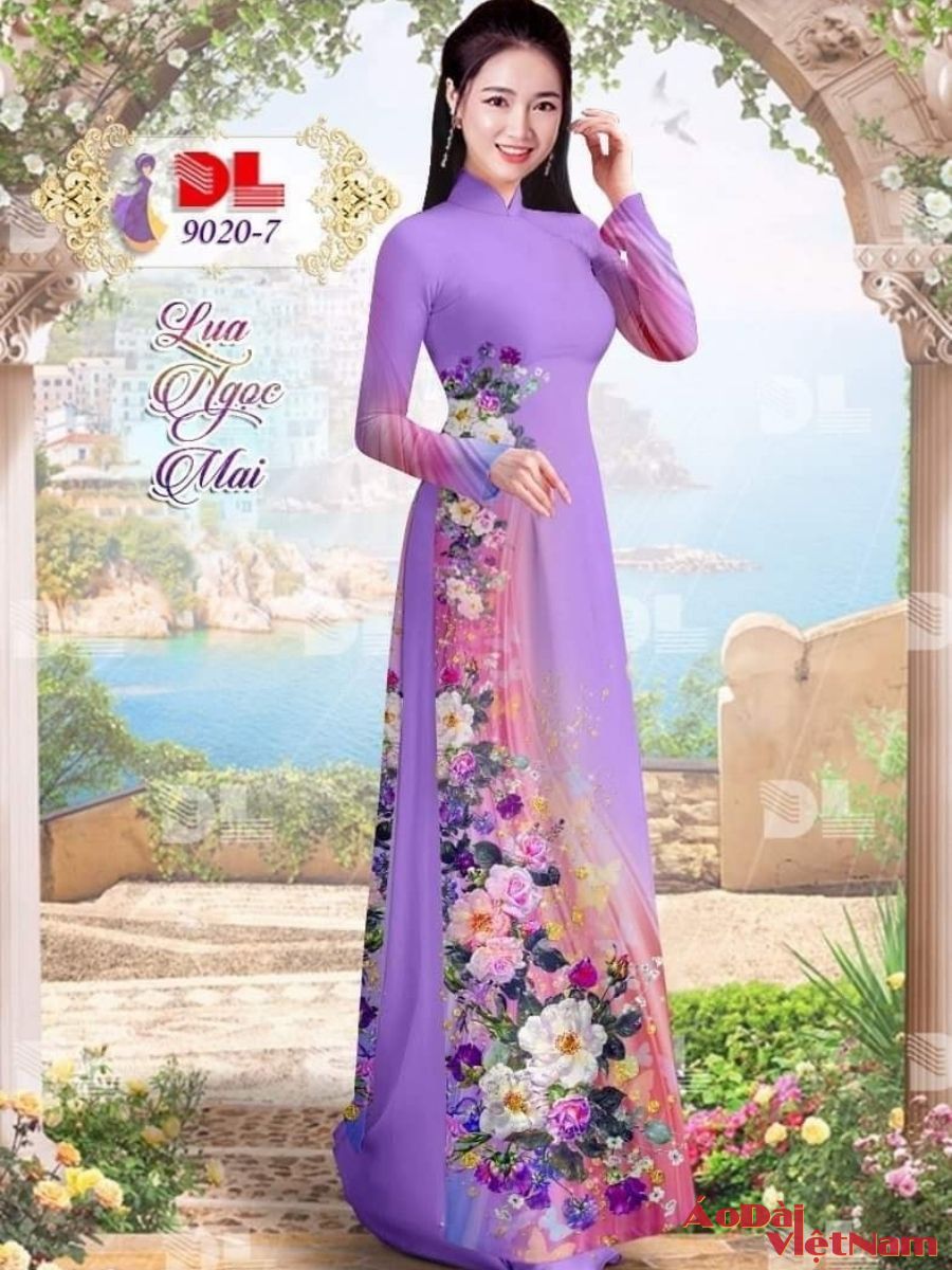 Áo dài lụa cách tân mẫu 09 - Store Kim Ngọc